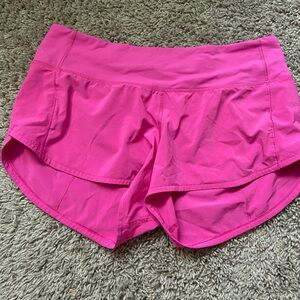 pink lulu shorts size 6 (underwear lines are cut out)
